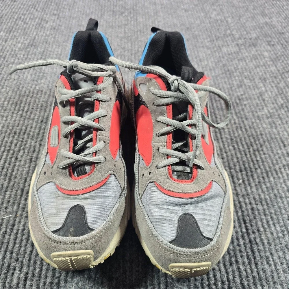 Skechers Stamina Contic Shoes Mens Size 10 Gray Red Black Blue Trail 51708 GYMT